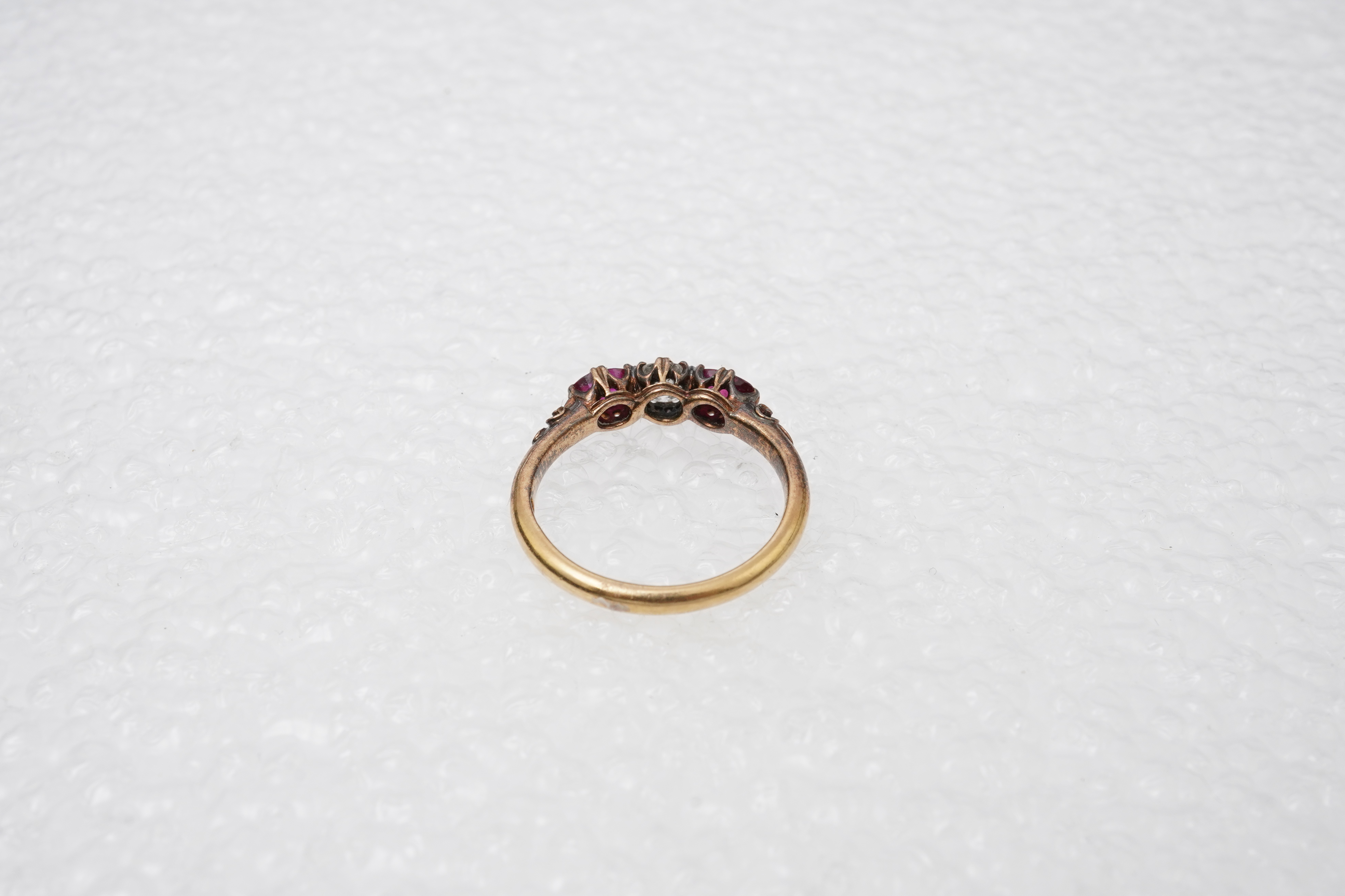 A ruby and diamond ring, late 19th century